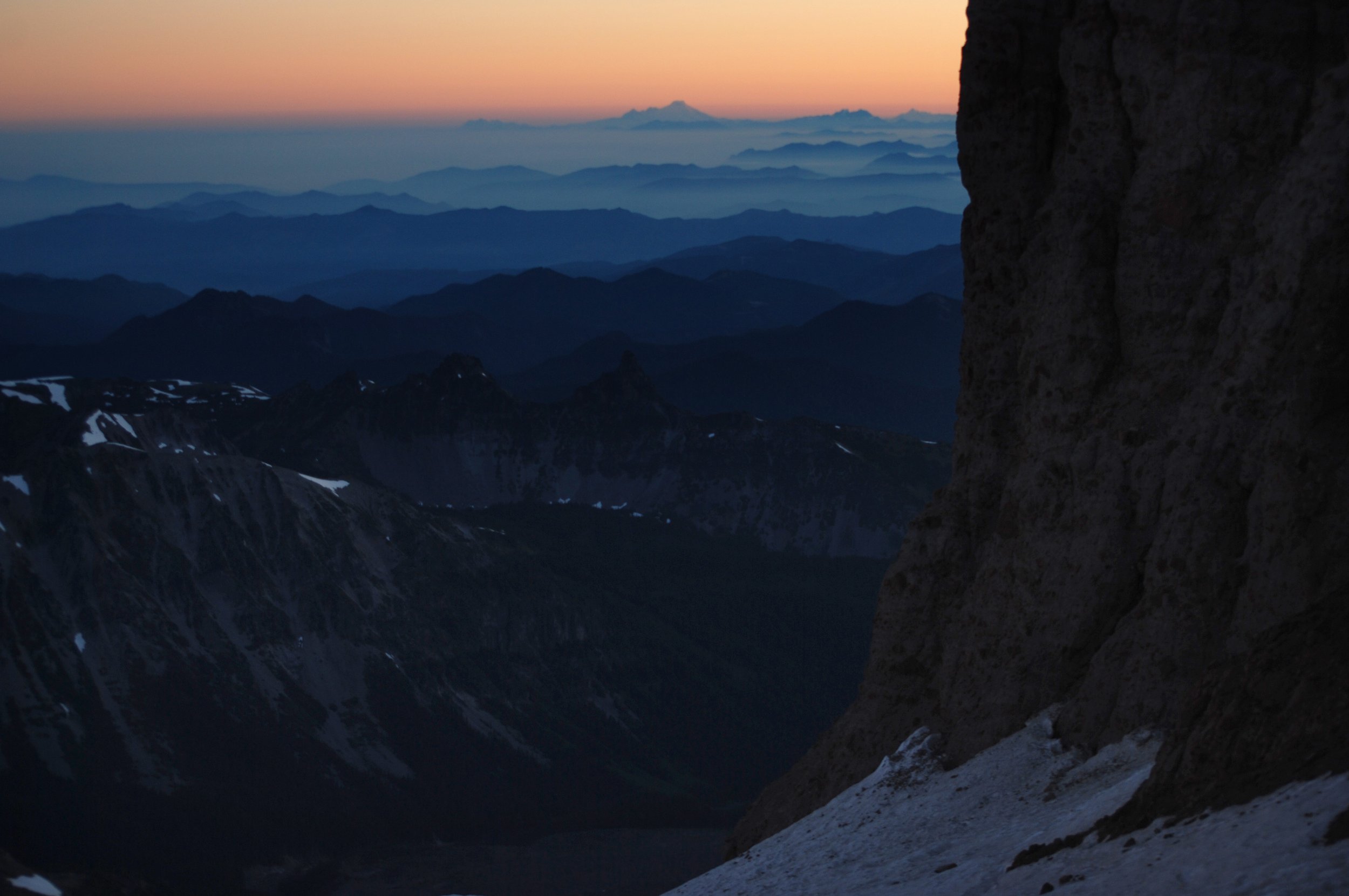 Cliffs at sunset near Camp Schurman