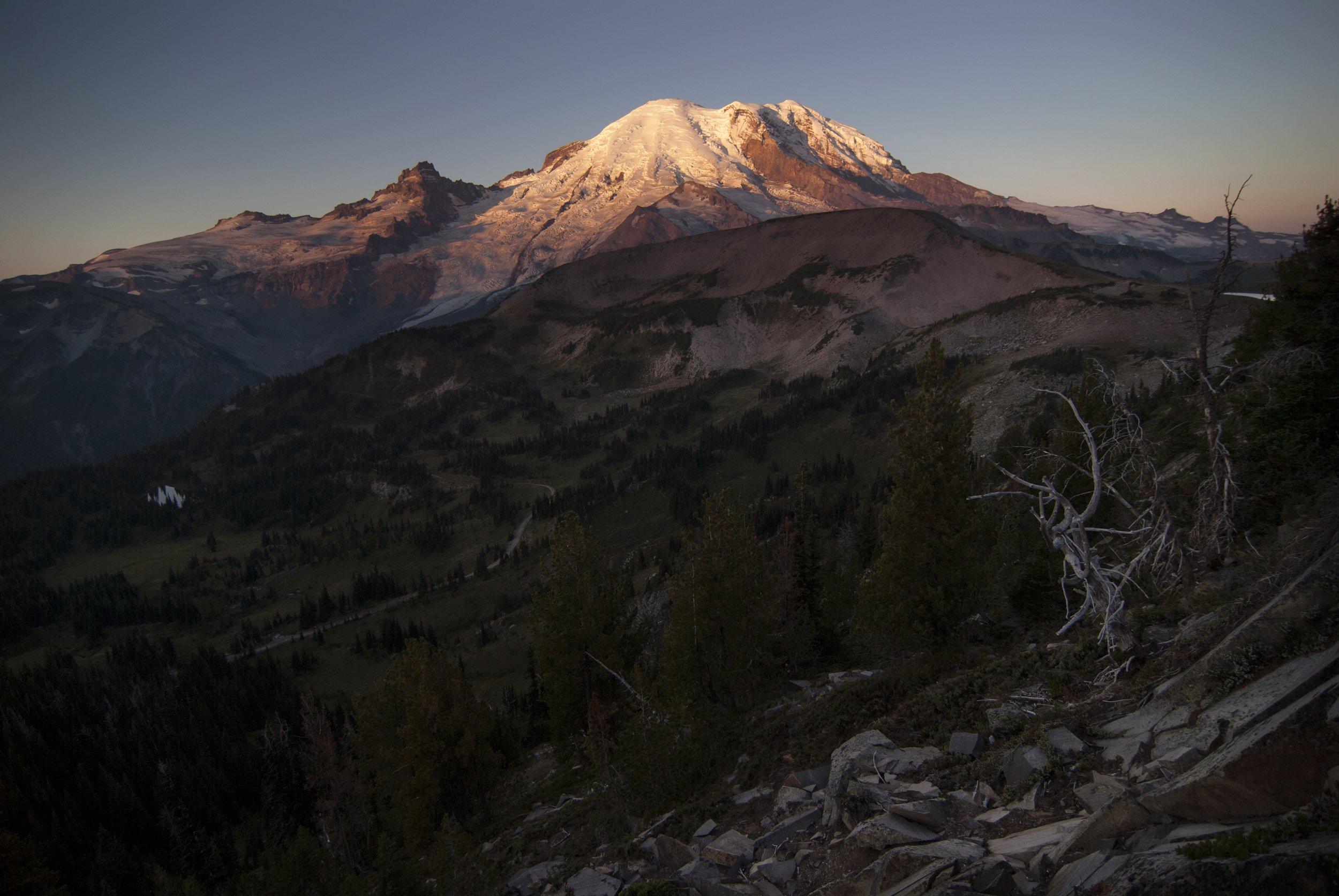 Pink sunrise from Sunrise area